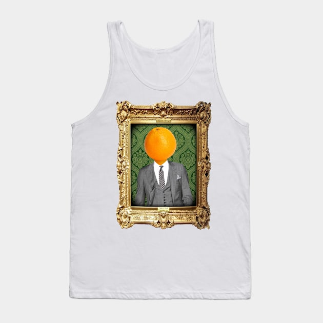 Orange Man in Vintage Frame Tank Top by FaceTheStrange